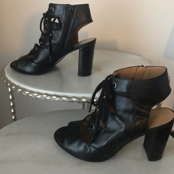 Nine West Shoes - Nine West Leather Peep Toe